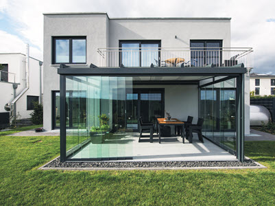 Ganzglas Schiebeverglasung unisoliert Bild 4