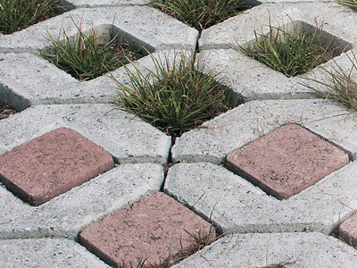 Grilles-gazon en béton, pavés de remplissage photo 4